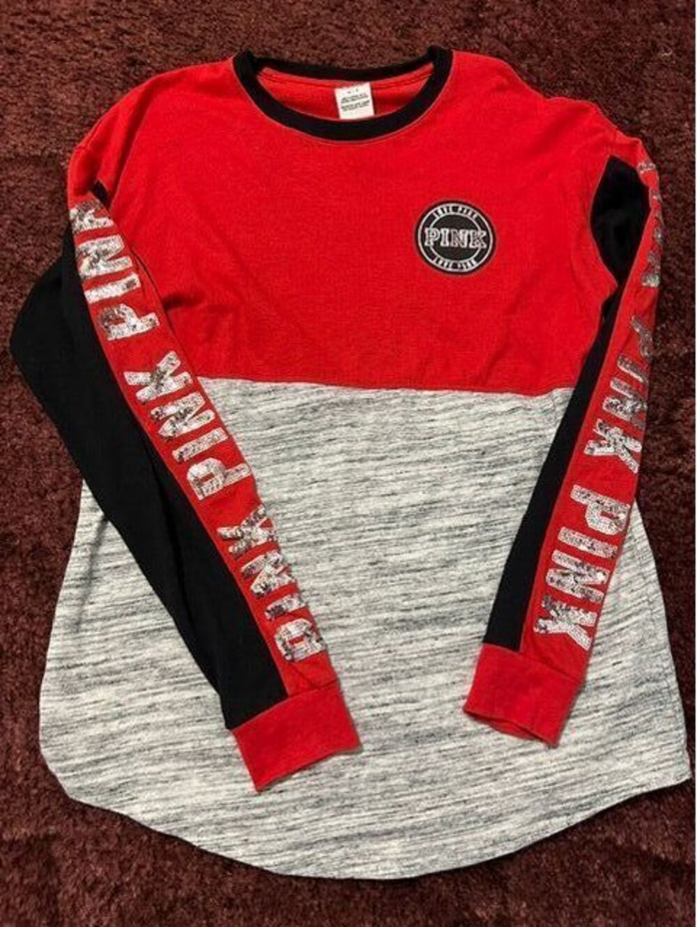 Victorias Secret Pink crew neck with bling